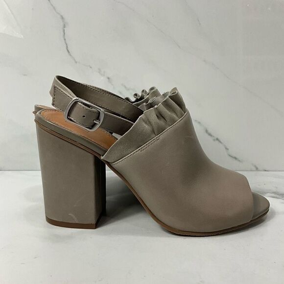 14th & UNION Stone Leather Block Heel Shoes - Picture 3 of 7